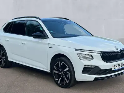 Used Skoda Kamiq Monte Carlo 150 HP (110 kW) 2025 Moon white metallic SUV