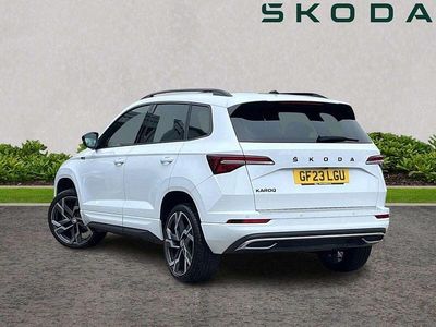 Used Skoda Karoq SportLine 150 HP (110 kW) 2023 Moon white metallic SUV