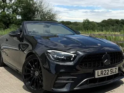 Used Mercedes E220 AMG line 194 HP (142 kW) 2022 Black Cabriolet