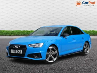 Used Audi A4 Black Edition 190 HP (139 kW) 2019 Blue Sedan