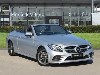 Used Mercedes C200 AMG line 180 HP (132 kW) 2019 Silver Cabriolet