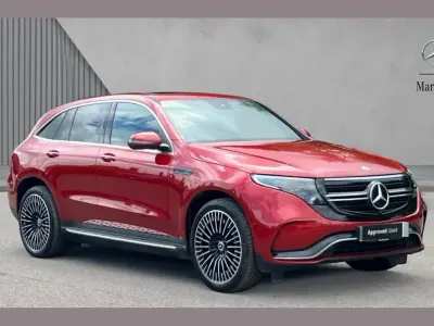 Used Mercedes EQC400 AMG Line Premium 300 kW (408 HP) 2023 Designo hyacinth red metallic SUV