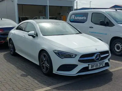 Used Mercedes CLA180 AMG Line Premium Plus 136 HP (100 kW) 2019 White Coupe