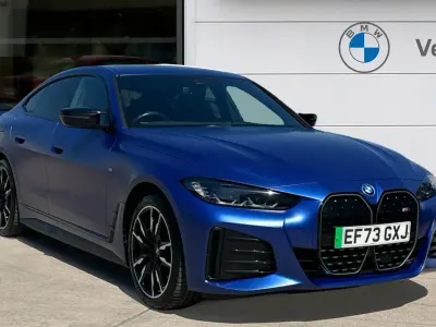 Used BMW i4 Comfort Edition 400 kW (544 HP) 2023 Frozen portimao blue metallic Sedan