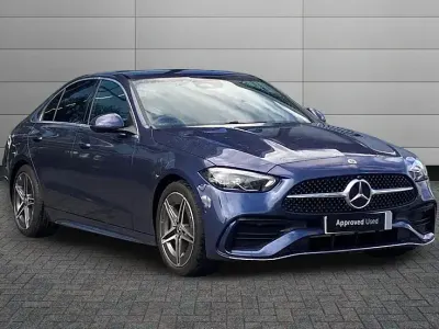 Used Mercedes C200 AMG line 221 HP (162 kW) 2025 Blue Sedan