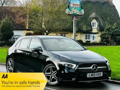 Used Mercedes A180 AMG line 136 HP (100 kW) 2019 Black Hatchback