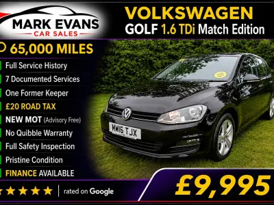 Used VW Golf VII Edition 110 HP (80 kW) 2016 Black Hatchback