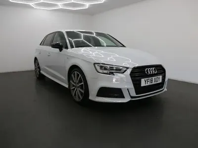 Used Audi A3 Sportback Black Edition 150 HP (110 kW) 2018 White Hatchback