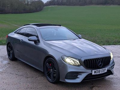Used Mercedes E220 AMG Line Premium 194 HP (142 kW) 2018 Grey Coupe