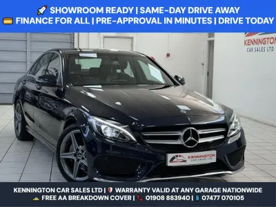 Used Mercedes C220 AMG line 2018 Blue Sedan
