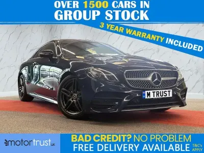 Used Mercedes E220 AMG line 194 HP (142 kW) 2019 Blue Coupe