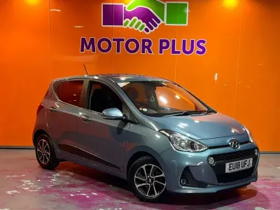 Käytetty Hyundai i10 Premium 66 HP (48 kW) 2018 Sininen Viistoperä