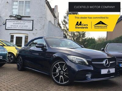 Blue Used 2018 Mercedes C200 AMG Line Premium Cabriolet | £18,990 (Fair price)
