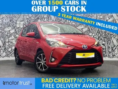 Second-hand Toyota Yaris Hybrid 100 CP (73 kW) 2019 Roșu Hatchback