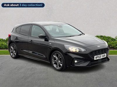 Black Used 2018 Ford Focus ST-Line Hatchback | £10,499 (Fair price)