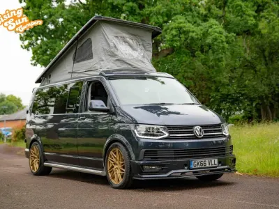 Used VW T6 Highline 101 HP (74 kW) 2016 Blue Van