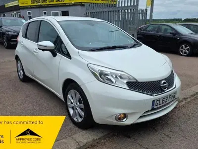 Begagnad Nissan Note S 98 HK (72 kW) 2014 Vit Halvkombi