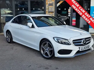 Używany Mercedes C220 AMG line 170 KM (125 kW) 2015 Biały Sedan/Limuzyna