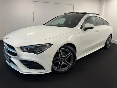 Used Mercedes CLA180 Shooting Brake AMG line 136 HP (100 kW) 2021 Polar white Estate