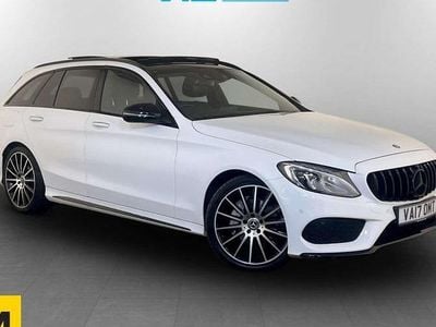 Begagnad Mercedes C220 AMG Line Premium 170 HK (125 kW) 2017 Vit Kombi