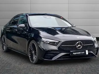 Used Mercedes A200 AMG Line Premium Plus 163 HP (119 kW) 2025 Cosmos black Sedan