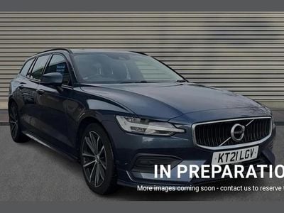 Metallic denim blue Used 2021 Volvo V60 Momentum Estate | £19,990 (Fair price)