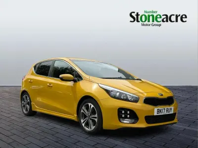 Used Kia Ceed GT-Line 136 HP (100 kW) 2017 Yellow Hatchback