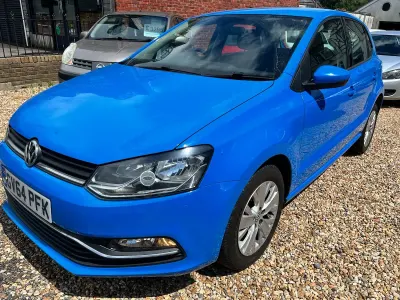 Used VW Polo SE 60 HP (44 kW) 2015 Blue Hatchback