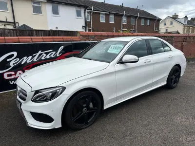 Used Mercedes C220 AMG line 170 HP (125 kW) 2014 White Sedan