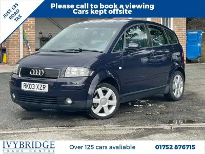 Used Audi A2 75 HP (55 kW) 2003 Blue Hatchback