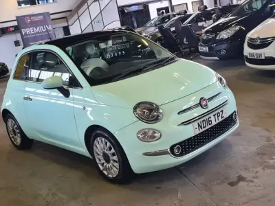 Used Fiat 500 Lounge 69 HP (50 kW) 2016 Green Hatchback