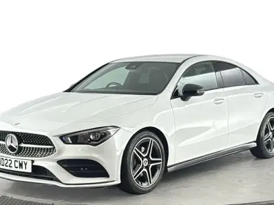 Used Mercedes CLA180 AMG line 136 HP (100 kW) 2022 White Coupe