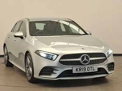 Used Mercedes A200 AMG line 150 HP (110 kW) 2019 Silver Hatchback