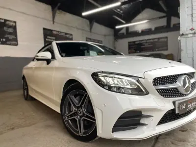Used Mercedes C200 AMG line 198 HP (145 kW) 2020 White Cabriolet