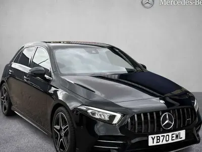 Used Mercedes A35 AMG Executive 306 HP (225 kW) 2021 Black Hatchback