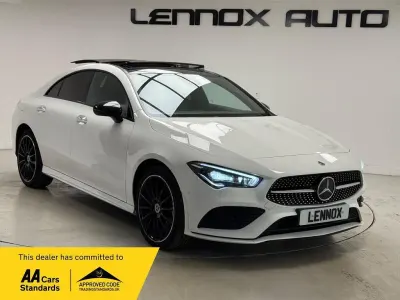 Used Mercedes CLA250e AMG Line Premium Plus 218 HP (160 kW) 2022 White Coupe