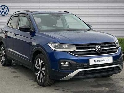 Used VW T-Cross Black Edition 110 HP (80 kW) 2023 Reef blue metallic SUV