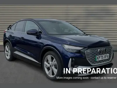 Used Audi Q4 e-tron S-Line 150 kW (204 HP) 2025 Navarra blue SUV