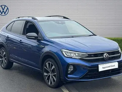 Used VW Taigo R-line 110 HP (80 kW) 2022 Reef blue metallic black SUV
