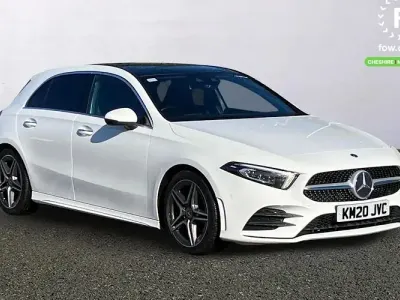 Begagnad Mercedes A250 AMG Line Premium Plus 224 HK (164 kW) 2020 Vit Halvkombi