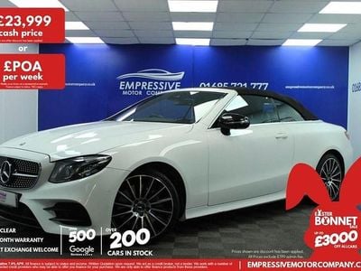 Used Mercedes E350 AMG line 313 HP (230 kW) 2019 White Cabriolet