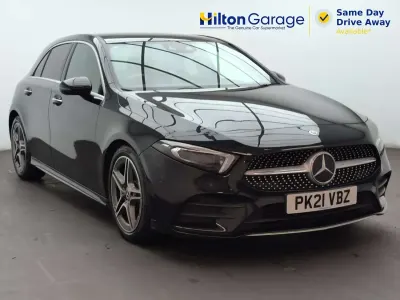 Used Mercedes A180 AMG Line Premium Plus 136 HP (100 kW) 2021 Black Hatchback