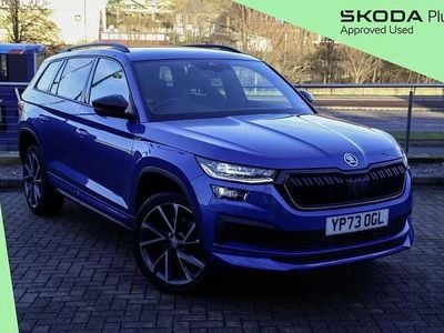 Race blue metallic Used 2023 Skoda Kodiaq SportLine SUV | £28,995 (Fair price)