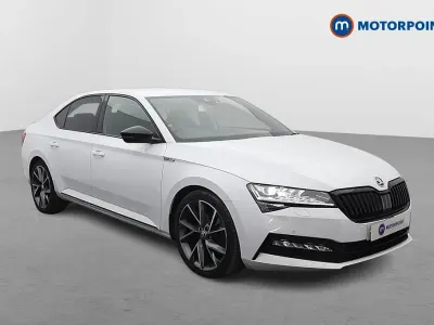 Used Skoda Superb SportlinePlus 190 HP (139 kW) 2023 White Hatchback