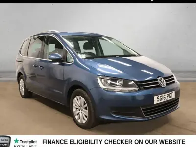 Used VW Sharan SE 147 HP (108 kW) 2016 Blue MPV