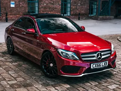 Used Mercedes C220 AMG Line Premium Plus 2016 Red Sedan