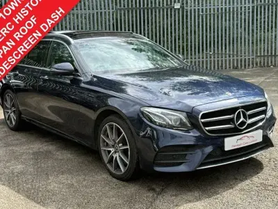 Used Mercedes E400 AMG line 340 HP (250 kW) 2019 Blue Estate