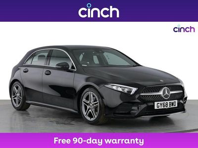 Black Used 2018 Mercedes A200 AMG line Hatchback | £14,859 (Fair price)