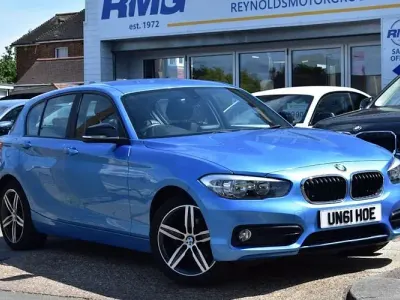 Used BMW 118 Sport Line 136 HP (100 kW) 2018 Blue Hatchback