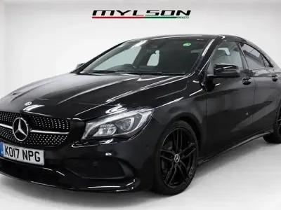Usado Mercedes CLA220 AMG line 177 CV (130 kW) 2017 Negro Berlina